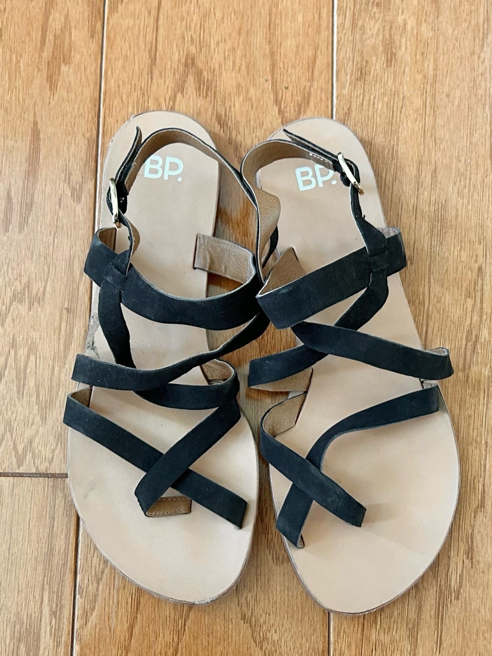 Black Flat Sandals